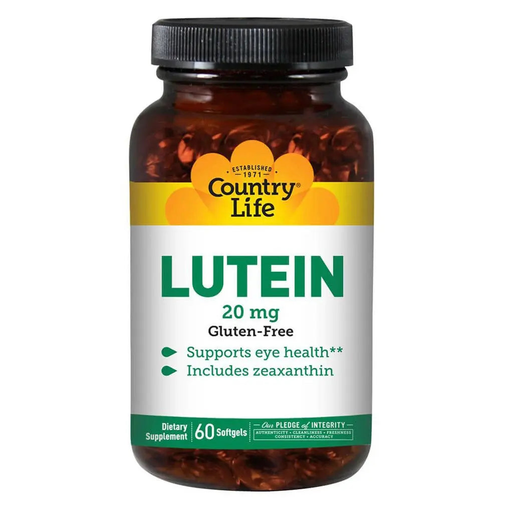 Country Life Lutein 20 mg & Zeaxanthin Softgel For Eye Health, Pack of 60's Country Life