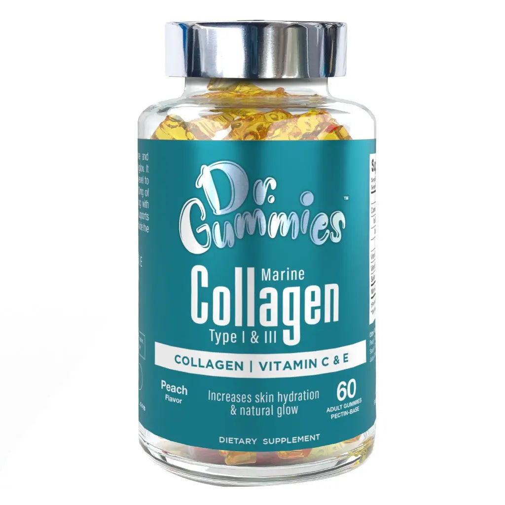 Dr. Gummies Marine Collagen Adult Gummies with Vitamins C & E, Pack of 60's Dr. Gummies