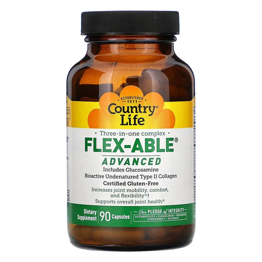 Country Life Flexable Advanced Capsules With Glucosamine For Joint Health, Pack of 90's Country Life