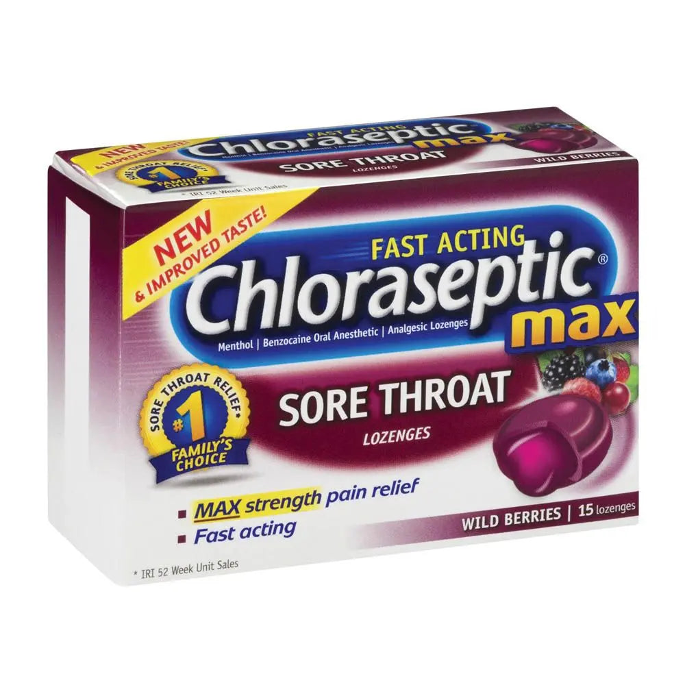 Chloraseptic Max Sore Throat Wild Berries Lozenges 15's Chloraseptic