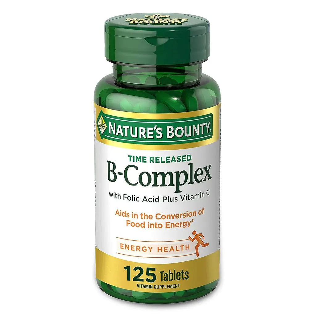 Nature's Bounty B-Complex with Folic Acid Plus Vitamin C Tablets 125's Nature's Bounty