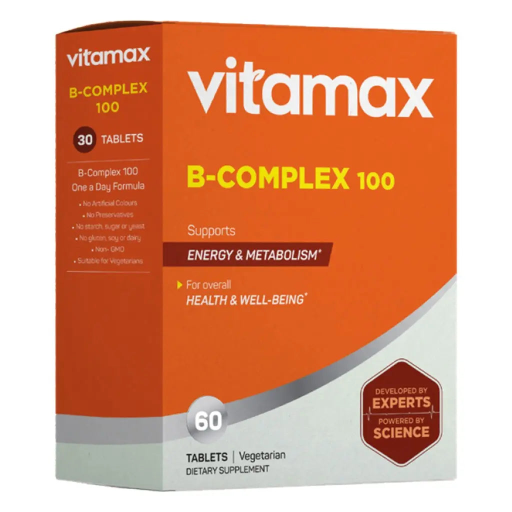 Vitamax B Complex 100 Supplement Tablets, Pack of 60's Vitamax