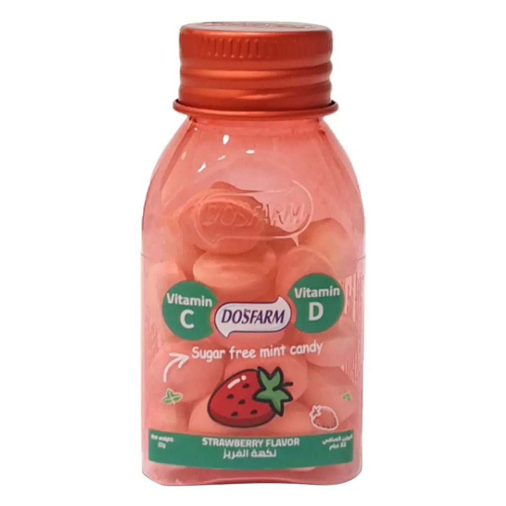 Dosfarm Sugar Free Candy With Vitamin C & Vitamin D Strawberry 22 g 1's Dosfarm