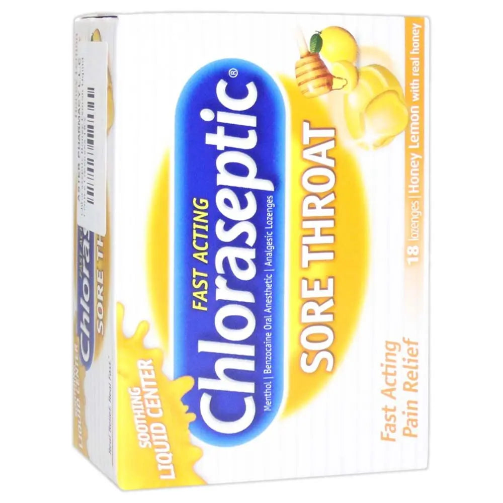Chloraseptic Honey Lemon Liquid Center Lozenges 18's Chloraseptic