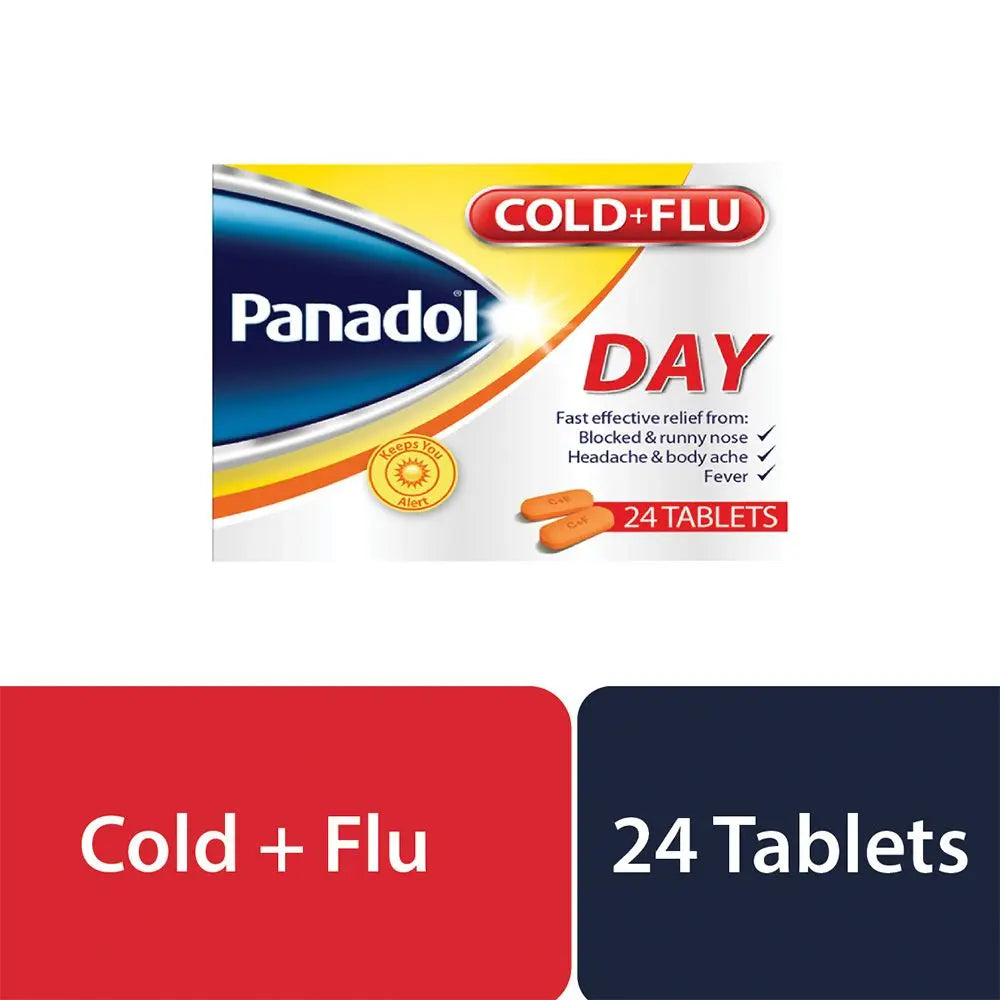 Panadol Cold & Flu Day For Fever, Cold & Flu Symptoms, Pack of 24's Panadol