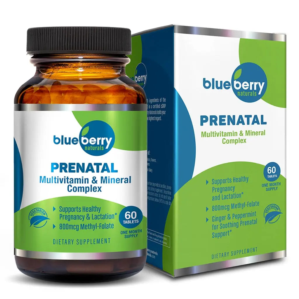 Blueberry Naturals Prenatal Tablets, Pack of 60's Blueberry Naturals