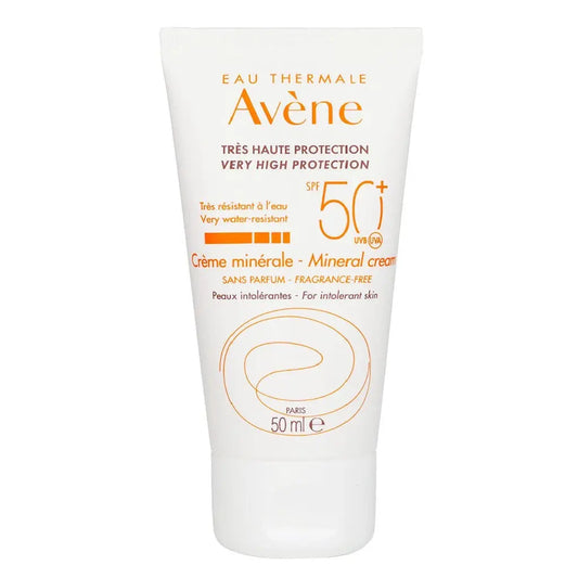 Avene SPF50+ Mineral Sunscreen Cream For High Sun Protection 50ml Avene