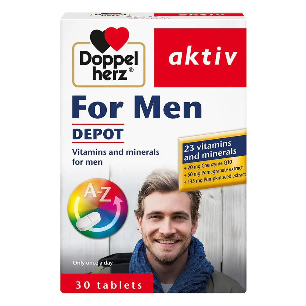 Doppelherz aktiv Men's Multivitamins & Minerals Depot Supplement Tablets, Pack of 30's Doppelherz