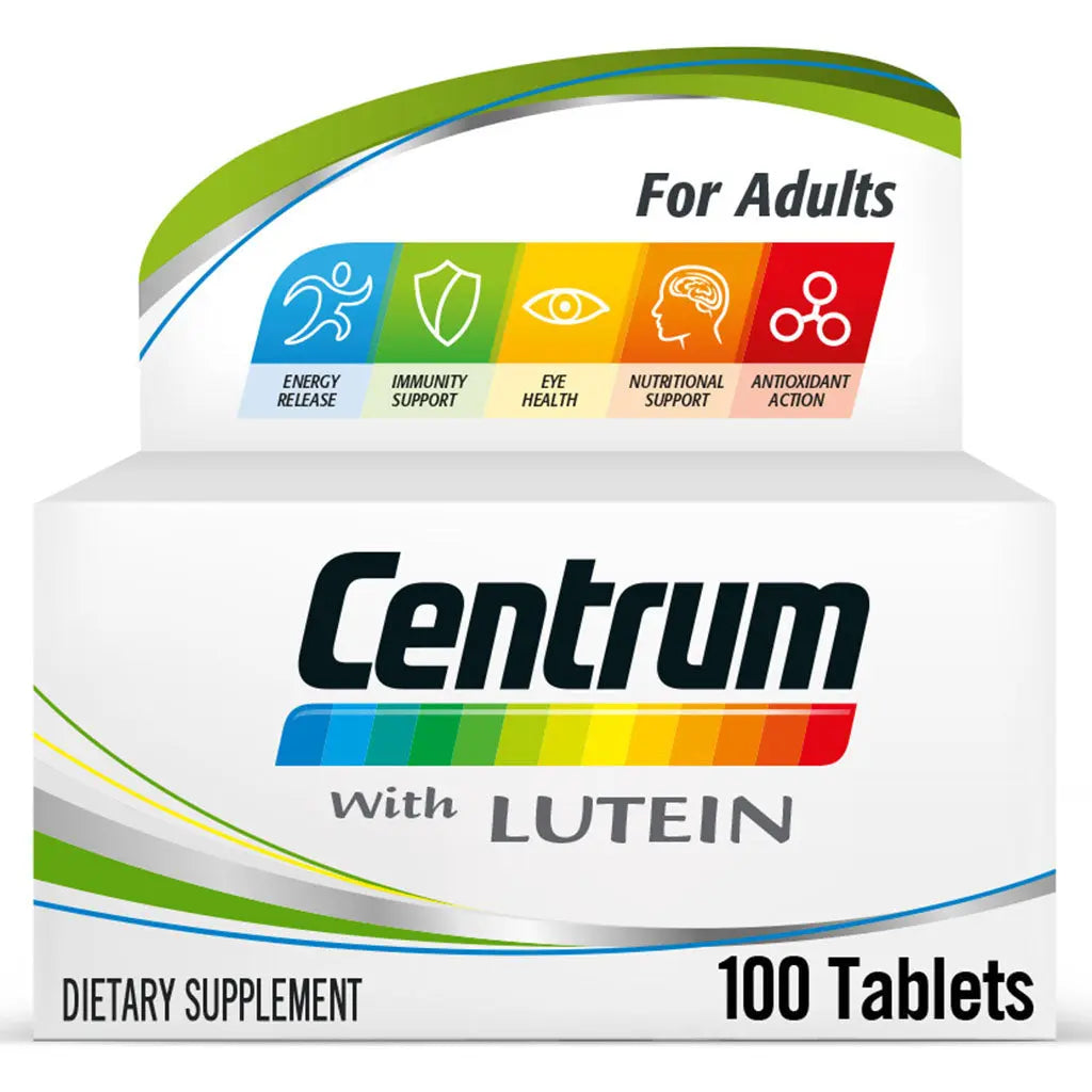 Centrum With Lutein Adult Multivitamin Supplement Tablets, Pack of 100's Centrum