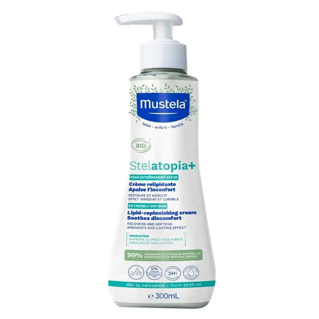 Mustela Stelatopia + Lipid Replenishing Baby Cream For Extremely Dry Skin 300ml Mustela