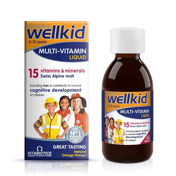 Vitabiotics Wellkid Multivitamin Orange Flavoured Liquid For Children 150ml Vitabiotics