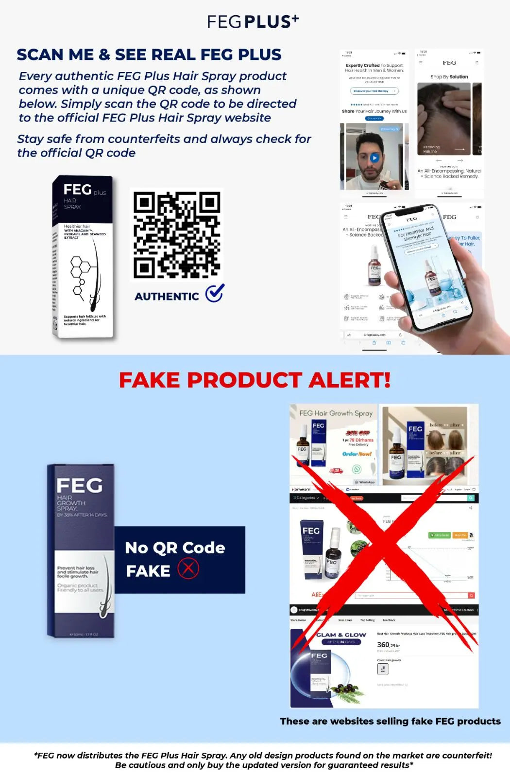 FEG Plus Hair Growth Serum with Hair Roller ( Original) FEGPLUS