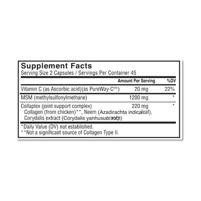Sunshine Nutrition Mega MSM Capsules 90's Sunshine Nutrition