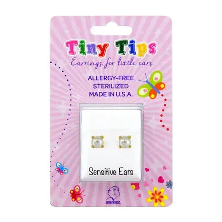 Studex Gold Plated 4Mm White Pearl Tiffany STUDEX