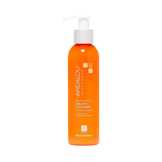 Andalou Naturals Brightening Meyer Lemon + C Creamy Cleanser, Illuminating Face Wash - 178ml