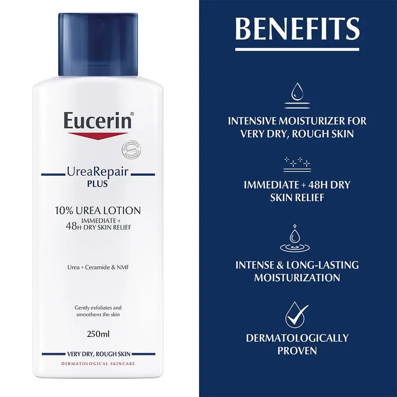Eucerin UreaRepair Plus 10% Urea Lotion For Dry & Rough Skin 250ml Eucerin