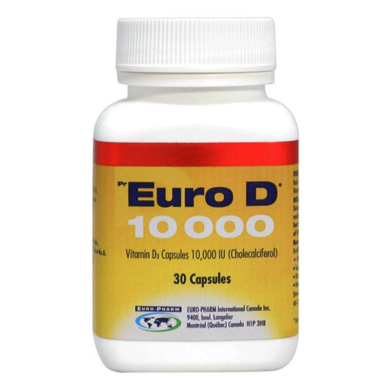 Euro D 10000 IU Capsules 30's Euro D