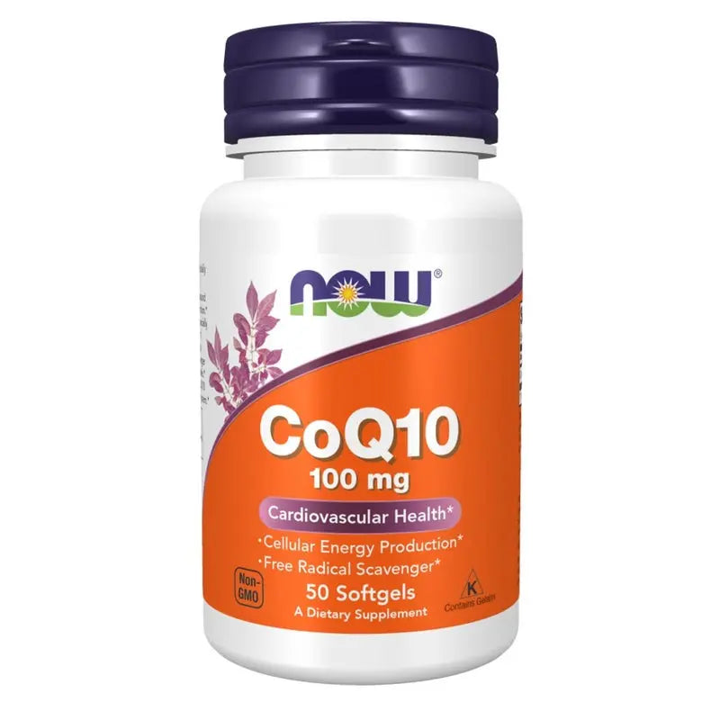 Now CoQ10 100mg Antioxidant Softgels For Heart Health & Energy, Pack of 50's Now