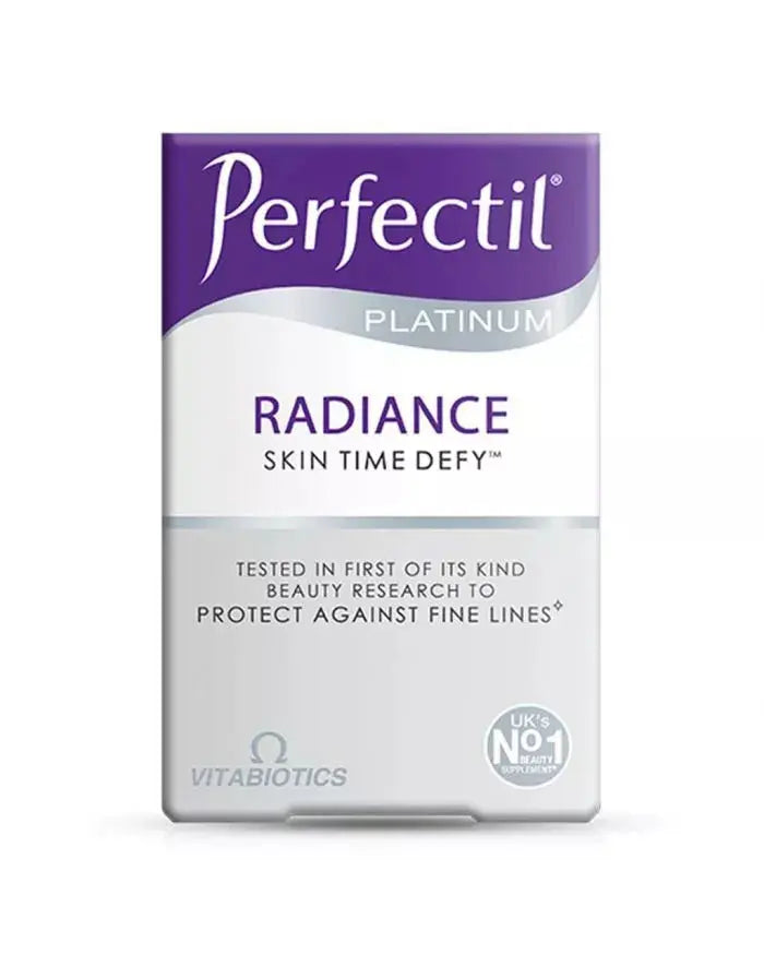 Vitabiotics Perfectil Platinum Radiance Beauty Supplement Tablets With Bio-Marine Collagen For Fine Lines Prevention, Pack of 60's vitabiotics