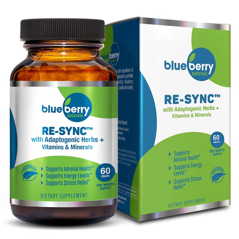 Blueberry Naturals Re-Sync Vegetarian Capsules 60's B0326 Blueberry Naturals