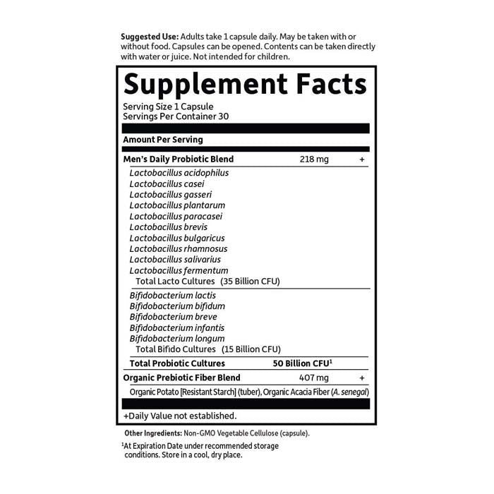 Garden Of Life Dr. Formulated Probiotics Once Daily Men 50 Billion - 30 Capsules