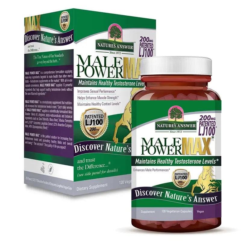 Nature's Answer Power Max Vegetarian Capsules For Stamina, Pack of 120's Nature's Answer