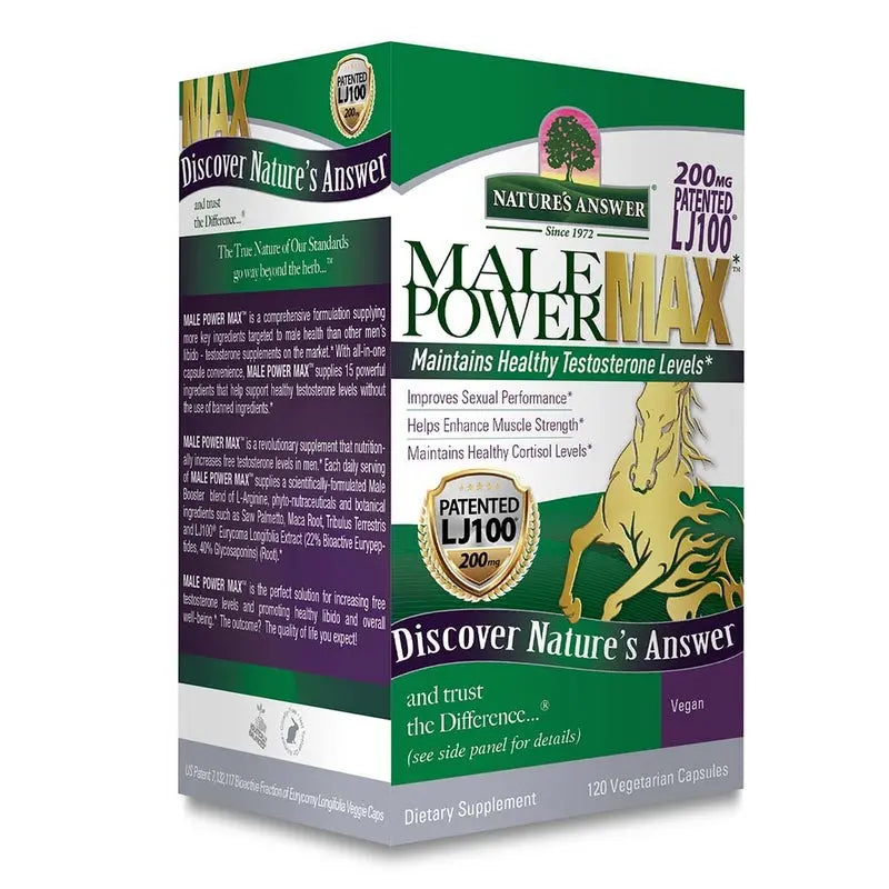 Nature's Answer Power Max Vegetarian Capsules For Stamina, Pack of 120's Nature's Answer