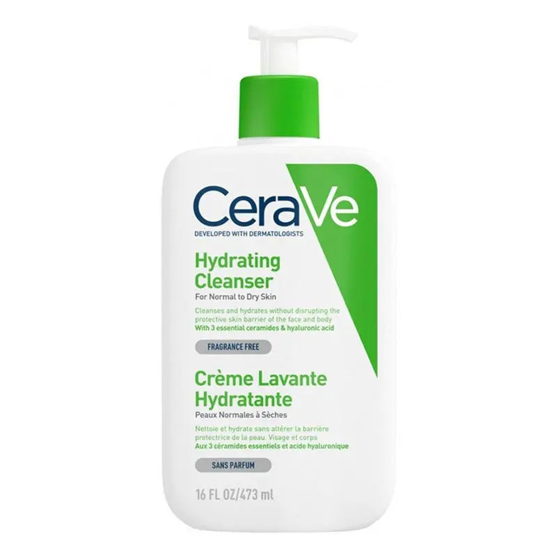 CeraVe Hydrating Fragrance Free Cleanser For Normal To Dry Skin 473ml CeraVe