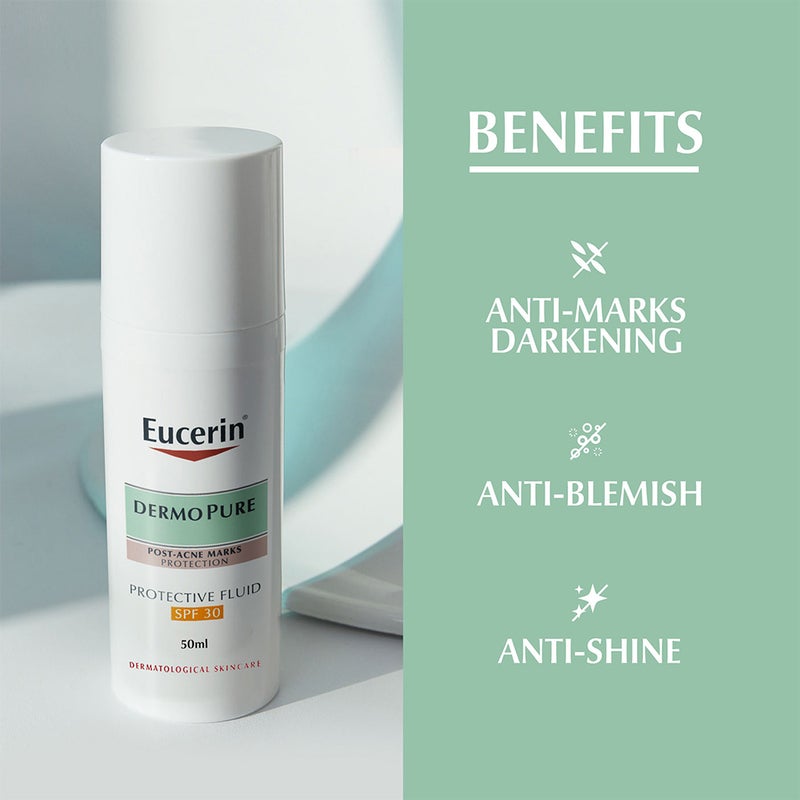 Eucerin Dermo Purifyer Post Blemish Anti-Mark SPF 30 Protective Fluid For Acne Prone Skin 50ml Eucerin