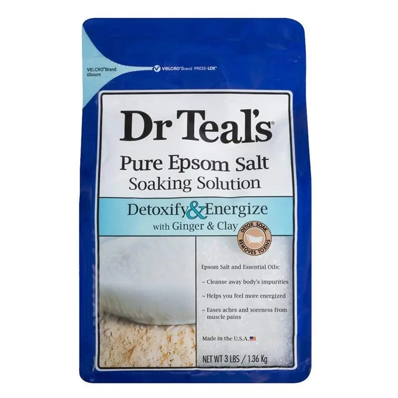 Dr Teal's Pure Epsom Salt Soaking Solution Ginger And Clay 1036 g Dr Teal's