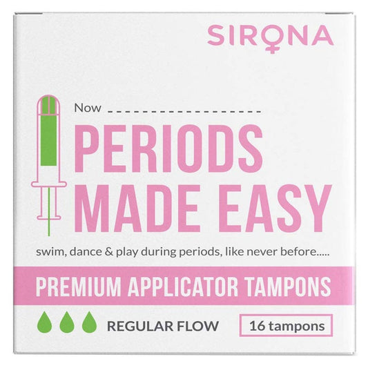 Sirona Now Periods Made Easy Premium Applicator Tampons Normal Flow 16's sirona