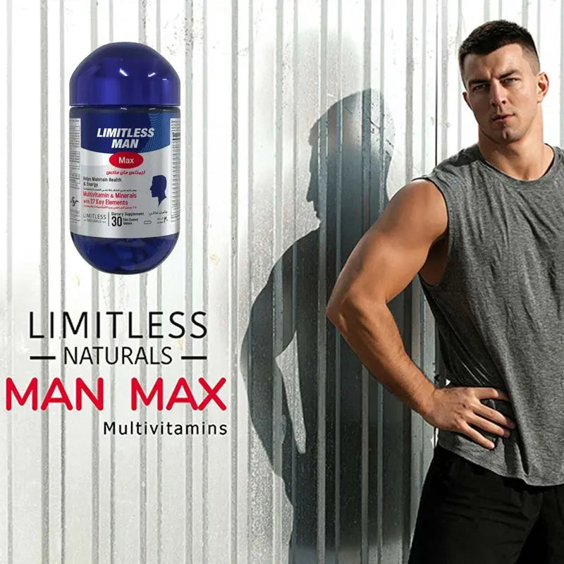 Eva Pharma Limitless Man Max Multivitamins & Minerals Supplement Tablets, Pack of 30's Eva Pharma