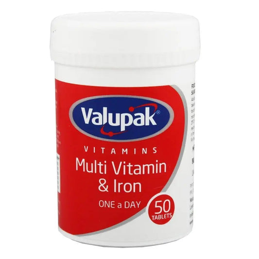 Valupak One A Day Multivitamin Supplement Tablets With Iron, Pack of 50's Valupak