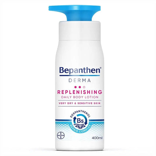 Bepanthen Derma Replenishing Daily Moisturizing Body Lotion For Dry & Sensitive Skin 400ml Bepanthen