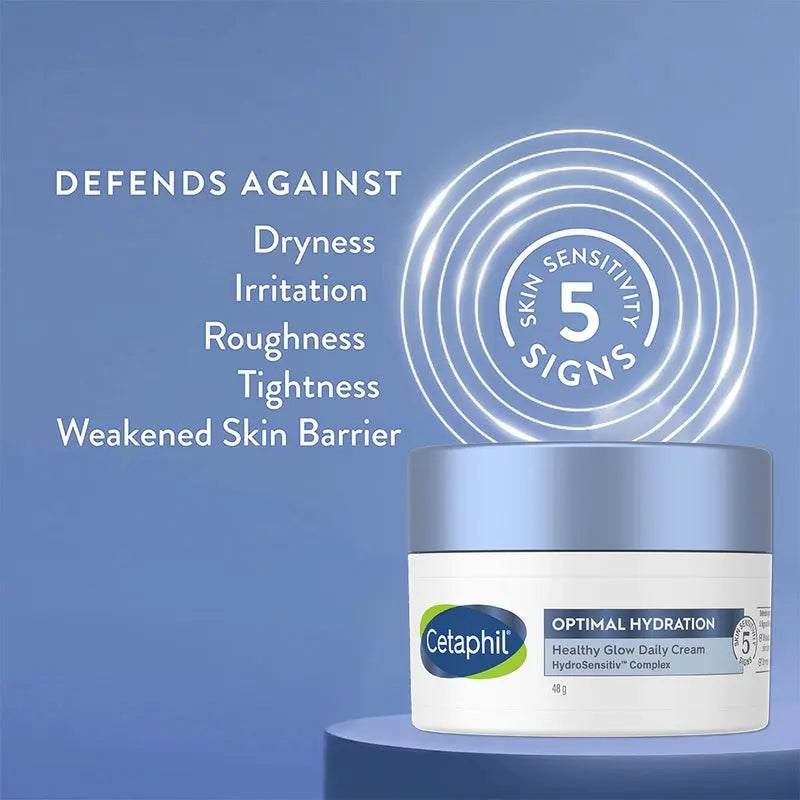 Cetaphil Optimal Hydration Healthy Glow Daily Moisturizing Cream For Dry or Dehydrated Skin 48g Cetaphil