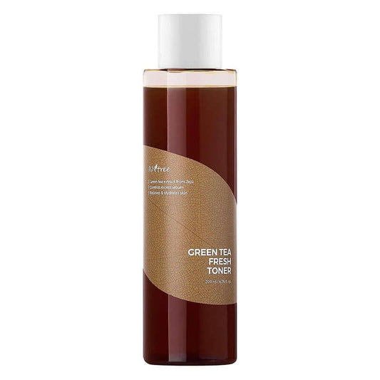 Isntree Green Tea Fresh Toner for oily and combination skin in 200ml bottle, formulated with green tea extract.