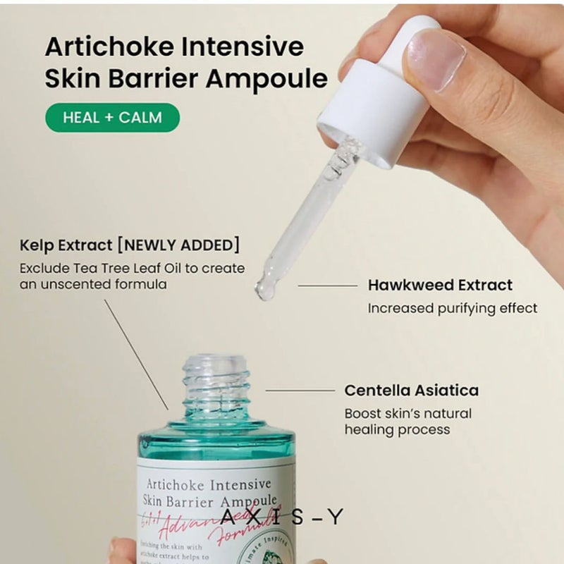 Axis-Y Artichoke Intensive Skin Barrier Heal + Calm Alcohol-Free Ampoule 30ml Axis-Y