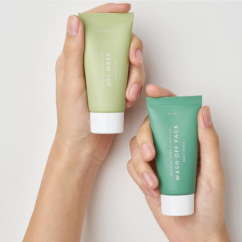 Axis-Y Mask Now Glow Later Wash Off Mask Duo Set - Gel Mask + Wash Off Pack 2*30ml Axis-Y