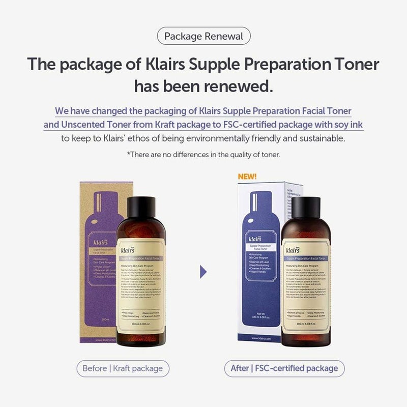 Dear Klairs Supple Preparation Moisturizing Facial Toner 180ml Dear Klairs