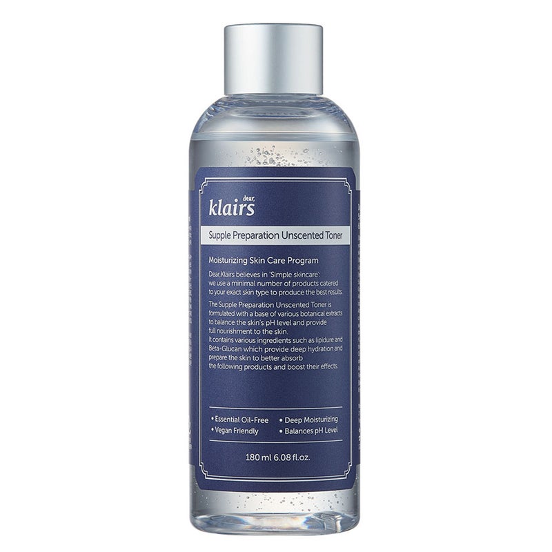 Dear Klairs Supple Preparation Unscented Moisturizing Facial Toner 180ml Dear Klairs