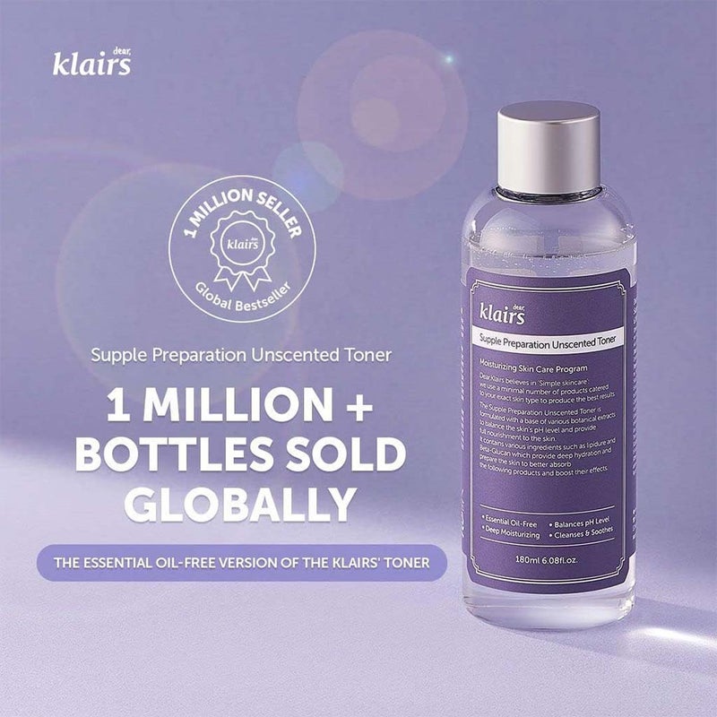 Dear Klairs Supple Preparation Unscented Moisturizing Facial Toner 180ml Dear Klairs