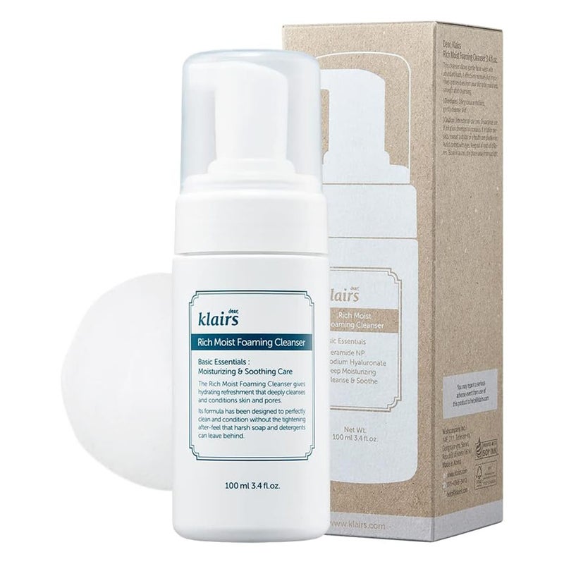 Dear Klairs Rich Moist Moisturizing and Soothing Foaming Facial Cleanser 100ml Dear Klairs
