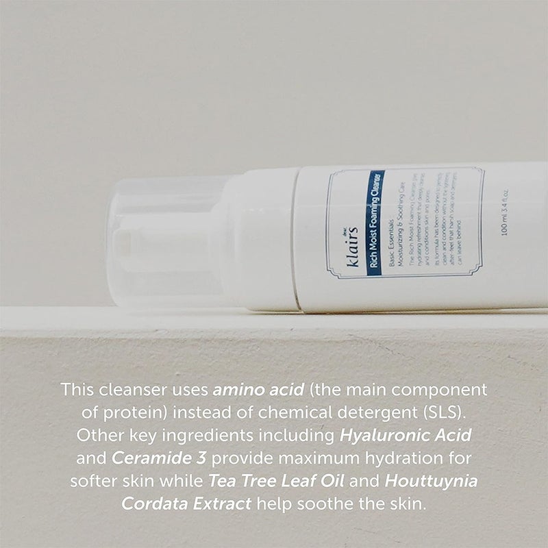 Dear Klairs Rich Moist Moisturizing and Soothing Foaming Facial Cleanser 100ml Dear Klairs