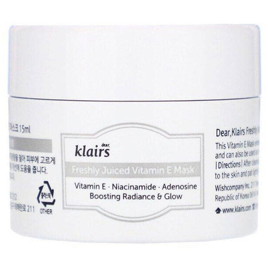 Dear Klairs Freshly Juiced Vitamin E Radiance Booster Face Mask 15ml Dear Klairs