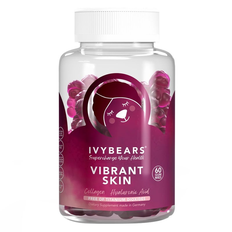 Ivybears Vibrant Skin Gummies With Collagen & Hyaluronic Acid, Pack of 60's Ivybears