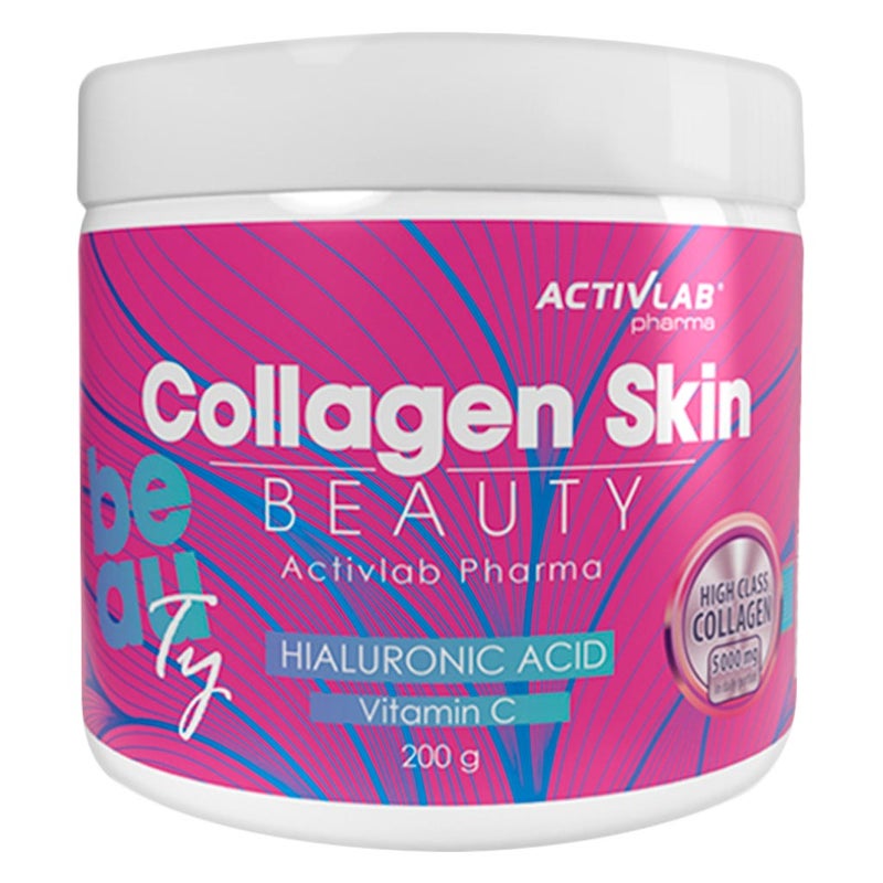 Activlab Pharma Collagen Skin Beauty Supplement Powder With Hyaluronic acid and Vitamin C For Ageing Skin 200g Activlab Pharma