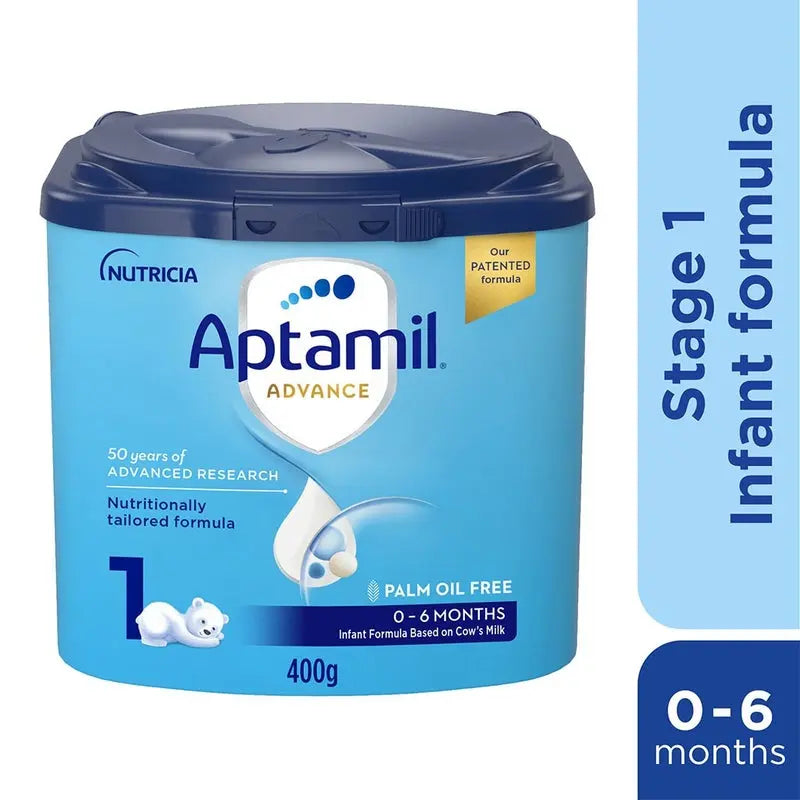 Aptamil Advance Stage 1 Palm Oil Free Baby Milk Formula For 0 To 6 Months 400g Aptamil