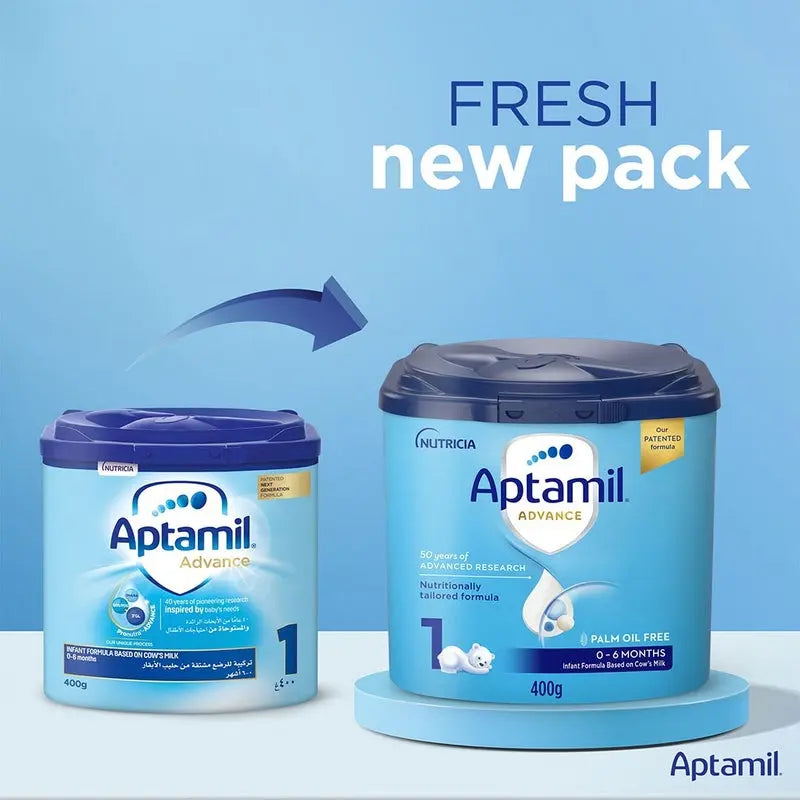 Aptamil Advance Stage 1 Palm Oil Free Baby Milk Formula For 0 To 6 Months 400g Aptamil