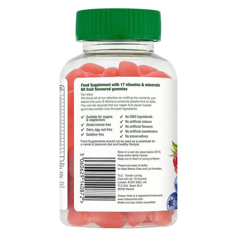 Chewy Vites Women's Multivitamin Supplement Adult Gummies, Pack of 60'S Chewy Vites