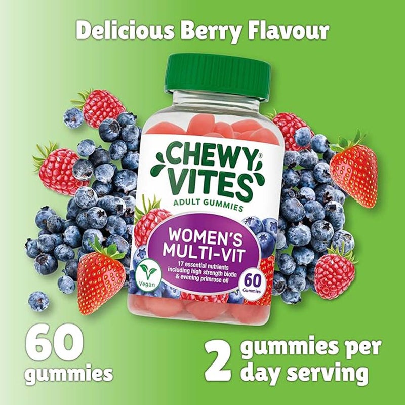 Chewy Vites Women's Multivitamin Supplement Adult Gummies, Pack of 60'S Chewy Vites